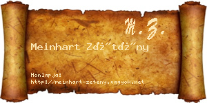 Meinhart Zétény névjegykártya